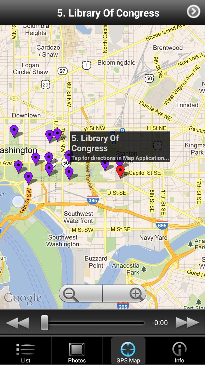 Audio Tour USA: Washington DC Screen 3