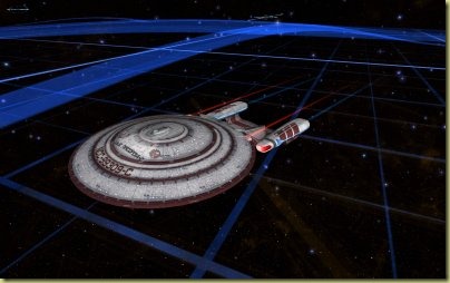 Another view - it's almost the vanilla Galaxy, but with a circular primary hull instead of the Galaxy's oval one.