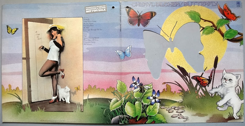 Cheryl Dilcher LP BUTTERFLY promo w/card, diecut cover  