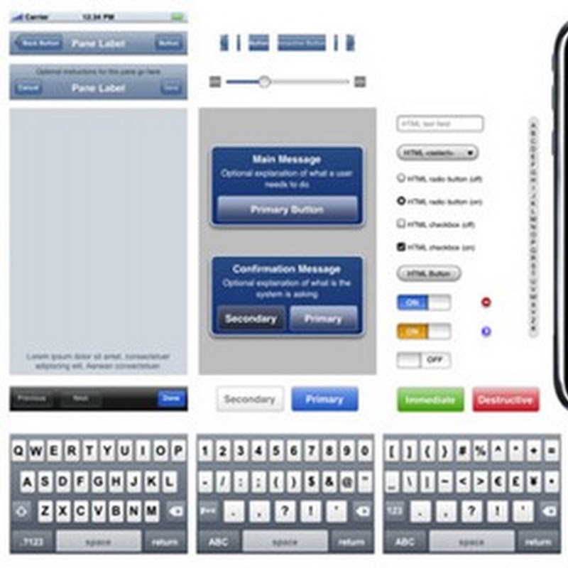 10 kits de elementos para diseñar sobre el iPhone y iPad
