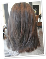 View Long layers on shorter hair