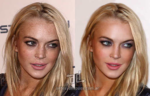 Lindsay Lohan sin Photoshop