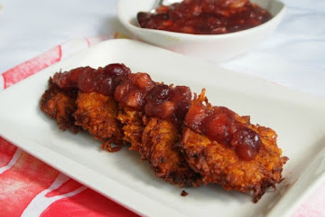 Sweet and Spicy Sweet Potato Latkes
