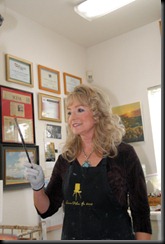 Victoria Brooks demonstrated oil painting.