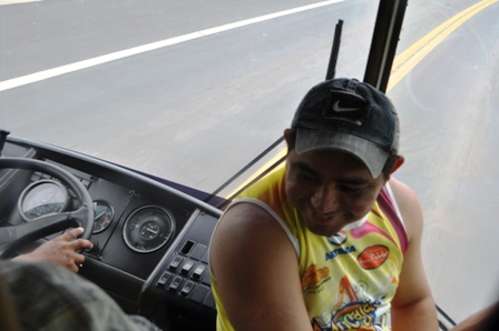 As fotos dos banhistas durante a viagem até o Aqua Mac