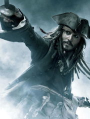 Pirata Jack Sparrow, de la película, Piratas del Caribe