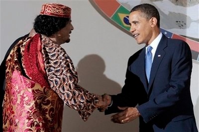 Mohamar khadaffi obama