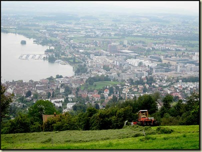 The view down to Zug from Blasenberg