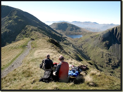 Lunch beyond St Sunday Crag