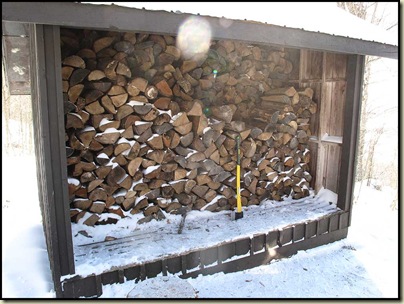 The wood store at Western Cabin