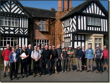 LDWA group outside Worsley Hall at the start of the Salford Trail (Part 3)