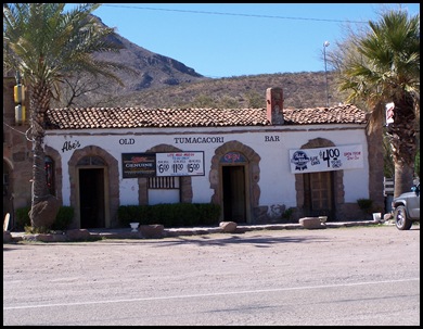 where we went for a beer across from San Xavier Mission
