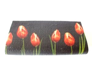carteira-palha-customizada-tulipas palha de buriti