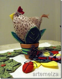 artemelza - galinha de patchwork