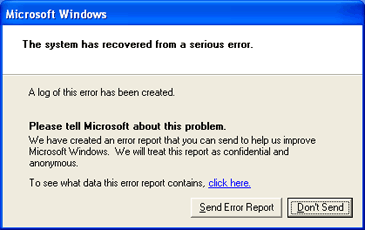 Microsoft Windows Error Report