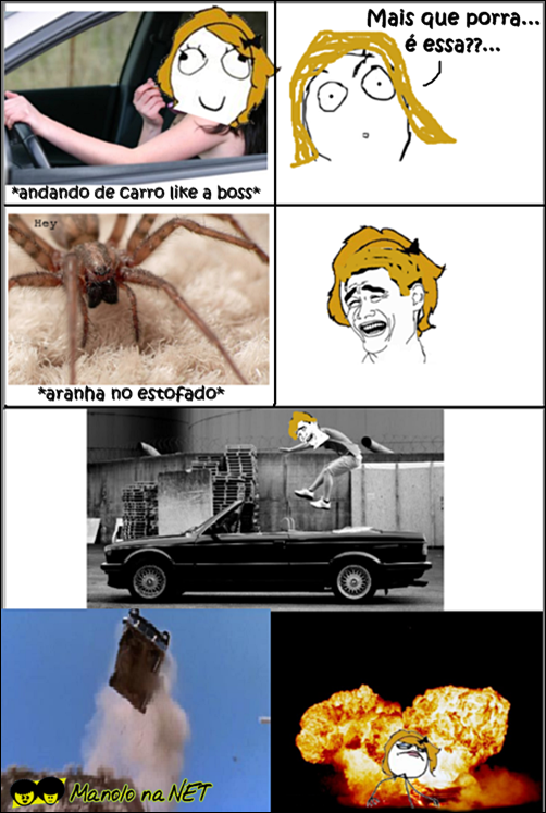 Resultado de imagem para tirinhas medo de aranha