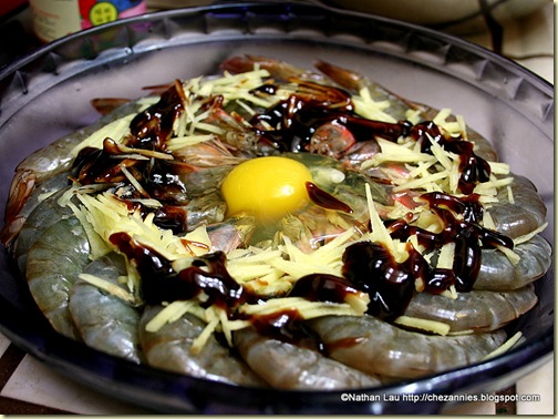 Shrimp with Ginger, Oyster Sauce  and Egg