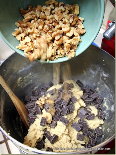Adding Walnuts to chocolate chip cookie dough