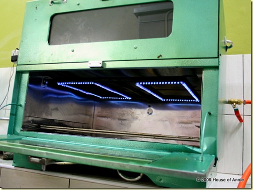 gas-fired oven for baking sarawak layer cakes - copyright house of annie