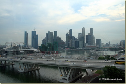 east coast parkway and the marina from the singapore flyer
