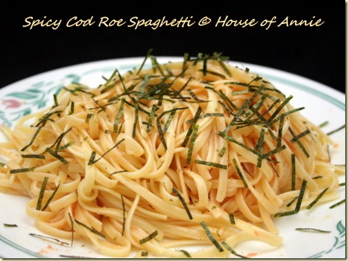 tarako spicy cod roe spaghetti