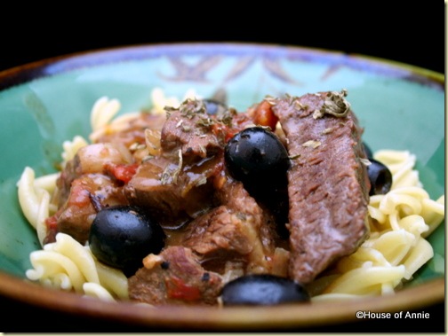 Beef Stew with Tomatoes Orange Zest and Olives