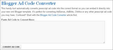 ad code converter - eblogtemplates - vmancer