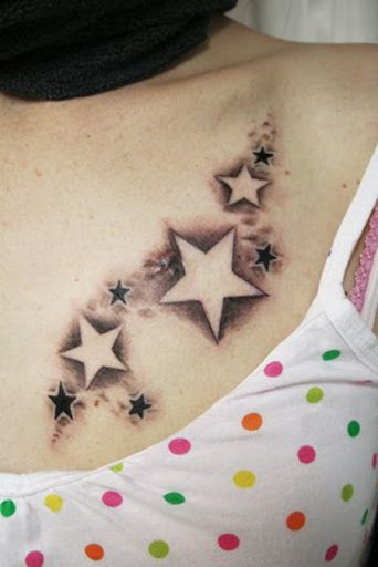 unique star tattoos for women.