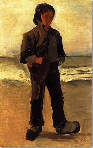 1883 Vincent Van Gogh   Pêcheur sur la plage  Huile sur papier sur panneau  51x33 cm  Otterlo, Kröller-Müller Museum