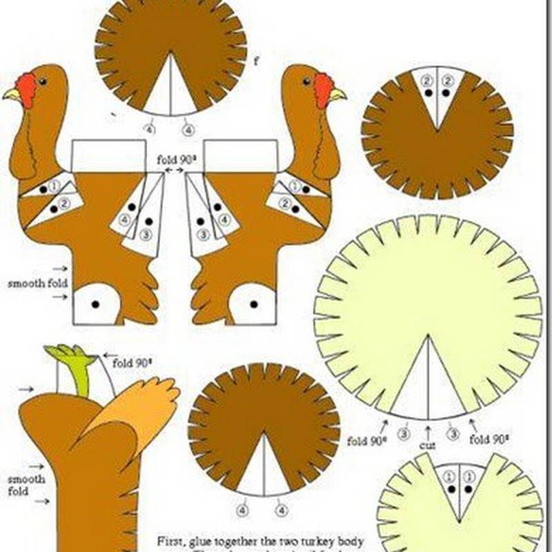 Recortable dibujo de pavo