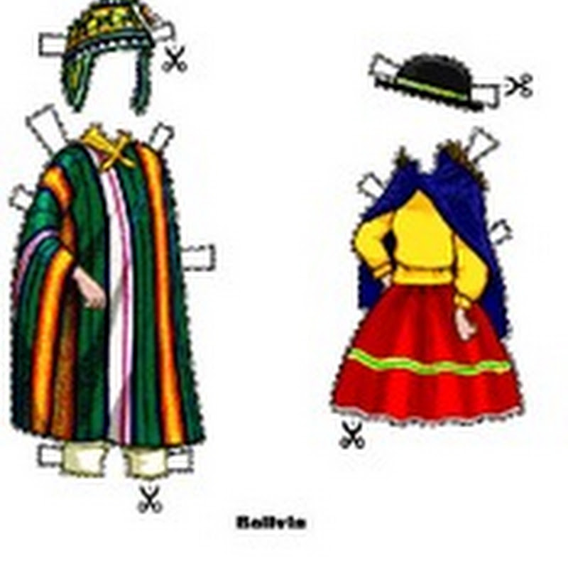 Vestir muñecas con traje de Bolivia