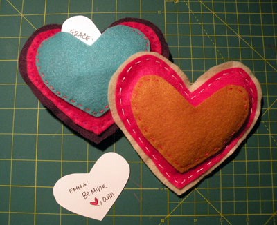 valentines day hidden message felt heart tutorial and pattern
