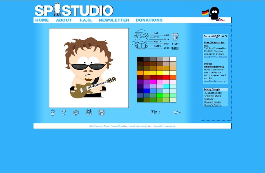 South Park Studio - Site para criar desenhos do South Park online