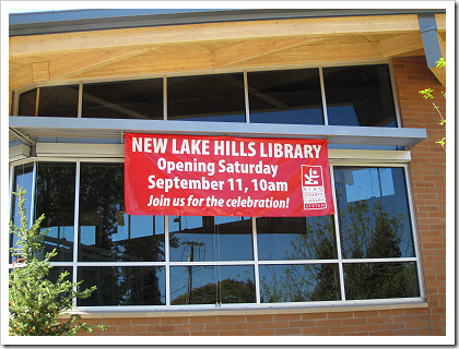 Lake Hills Library: large windows bring in plenty of light