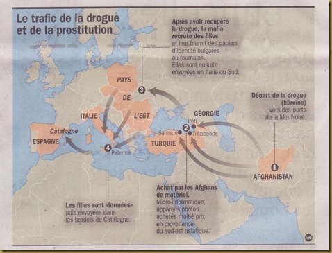 Mapa dels trafics de prostitucions segon la DDM