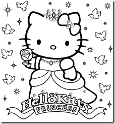HELLO KITTY COLORING PAGE
