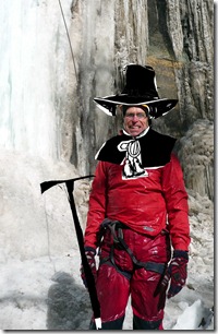 pilgrim with ice axe