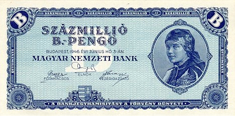 The 100 million b.-pengő note