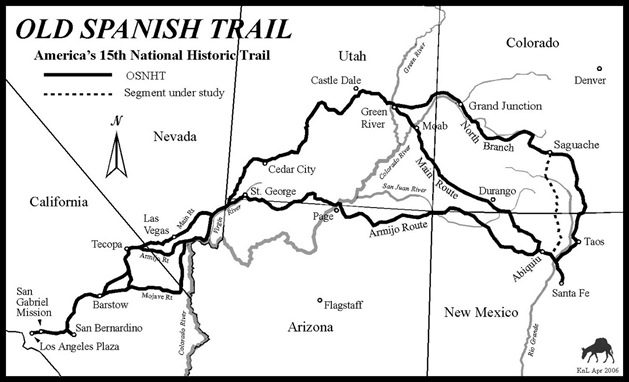 Old Spanish Trail Map