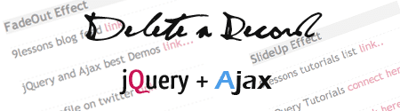 Delete Records with Random Animation Effect using jQuery and Ajax.