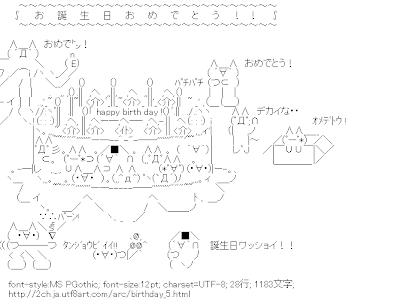 無料ダウンロード 誕生日 アスキーアート 951742-誕生日 アスキーアート ライン