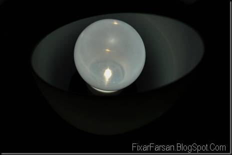 LED närbild inne i glödlampa