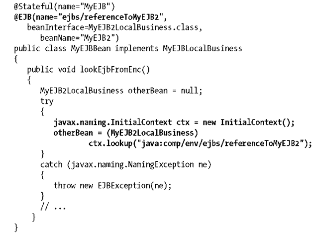 JNDI, the ENC, and Injection (Enterprise JavaBeans 3.1)