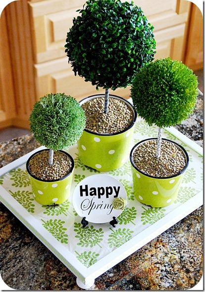 frame topiary centerpiece