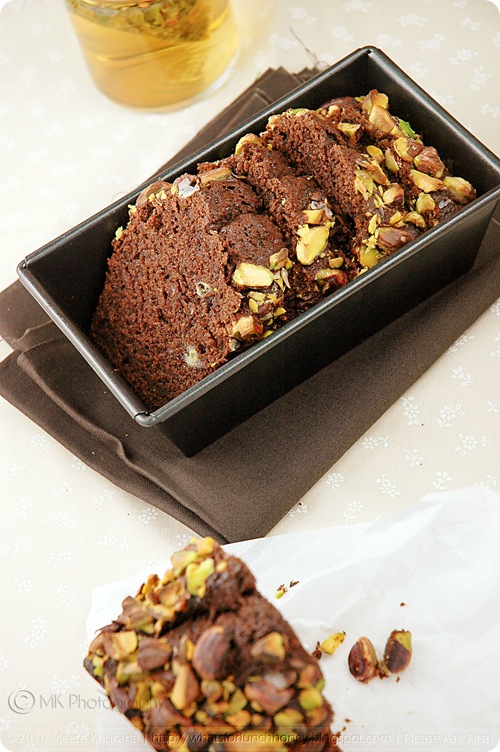 Rich Chocolate Banana Breads with Pistachios, Pink Praline and Au Naturel (02) by MeetaK