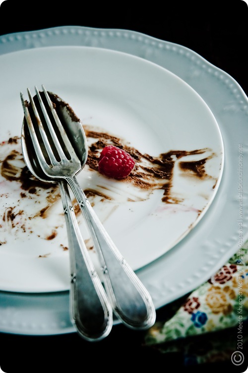Chocolate Pavlova Empty Plate by MeetaK