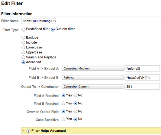 filter for self-referrals