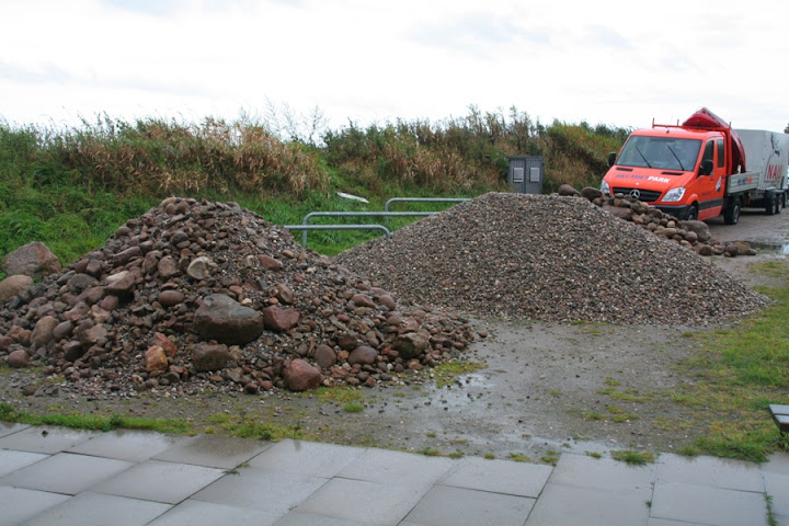 Eine Woche zuvor, die gesamten 34t Kies.