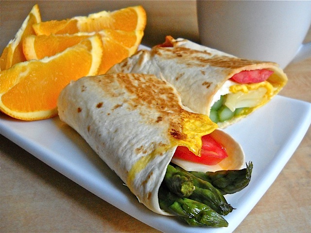 Asparagus Breakfast Wrap