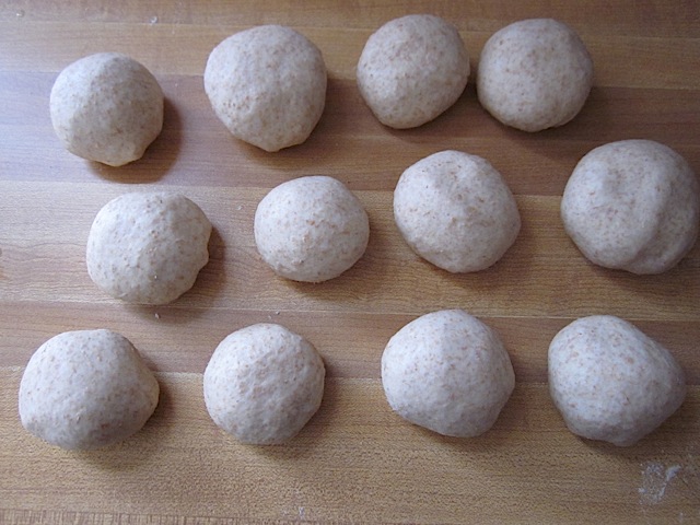 tortilla dough shaped into balls 